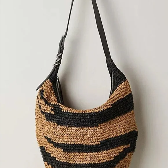 NWT Free People Santorini Straw Tote Bag - Picture 3 of 5